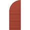 Ekena Millwork Americraft 6-Board (3 Batten) Wood Joined Board-n-Batten Shutters w/ Arch Top, ARW401BQ621X77CLH, PR ARW401BQ621X77CLH - alternate 7